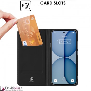 Dux Ducis Skin Pro dirbtinės odos dėklas - juodas (Nothing Phone 4A) Dux Ducis Skin Pro dirbtinės odos dėklas - juodas (Nothing Phone 4A)